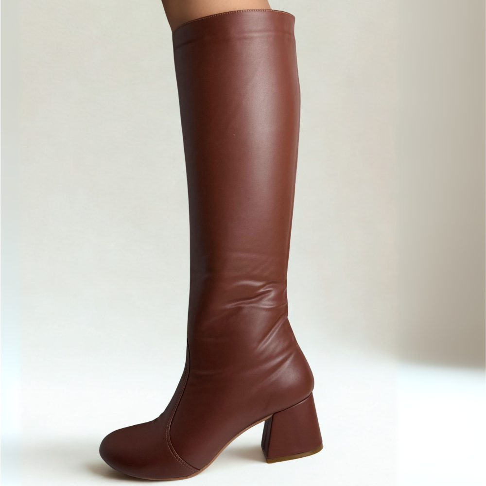 Bota Chelsea Amanda Cano Longo Salto Bloco