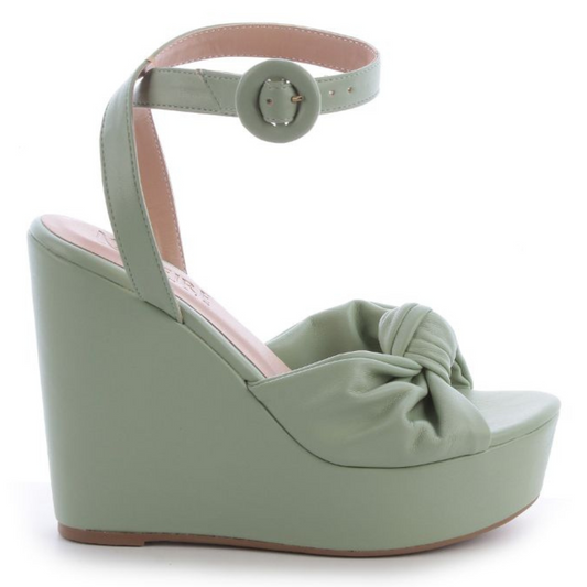 Sandália Anabela Nó com Salto 11cm