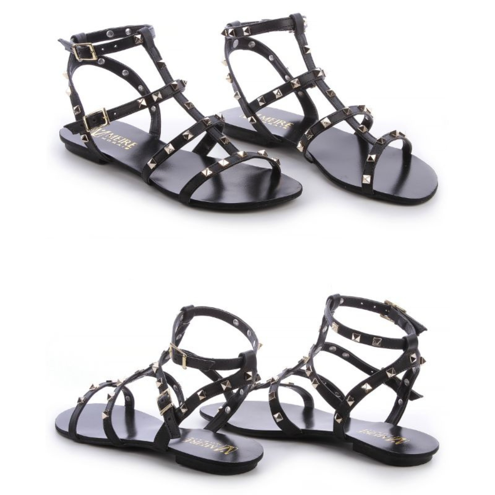 Rasteira Valentina com Spikes – Estilo e Conforto no Verão