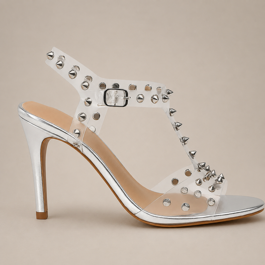 Sandália Vinil Spikes 10cm