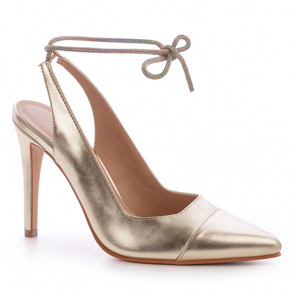 Scarpin Diana Metalizado Salto 10cm