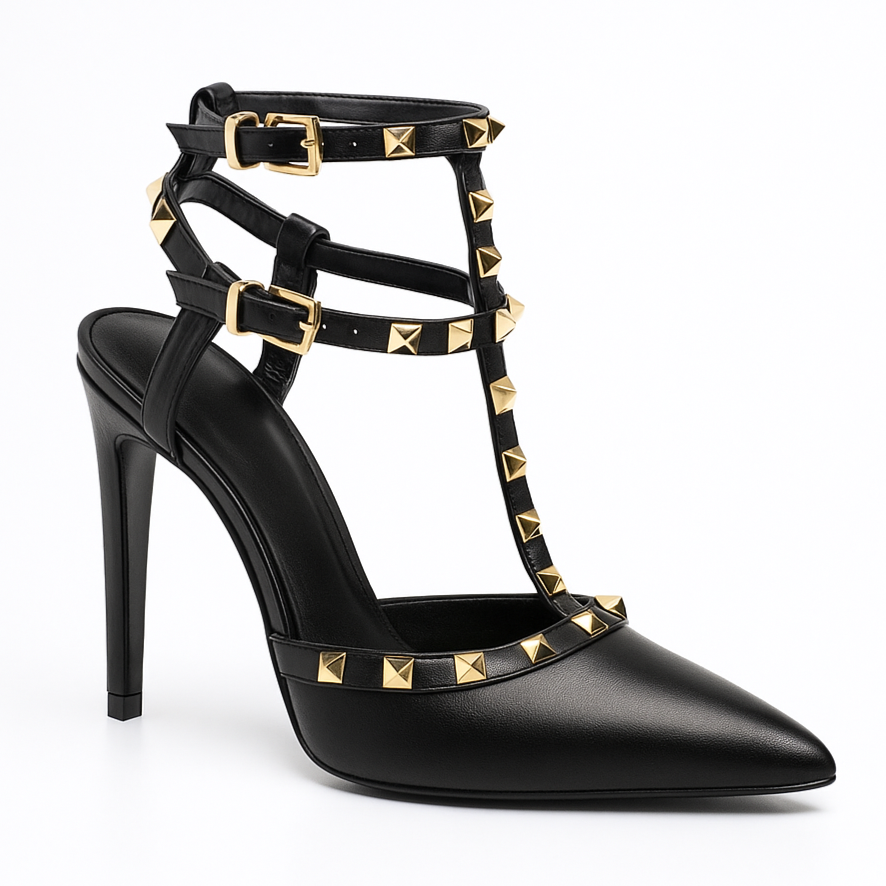 Scarpin Valentina com Tachas Salto 10cm