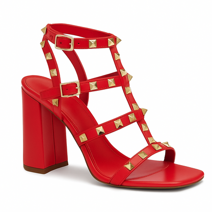 Sandália Valentina Spikes Salto Bloco