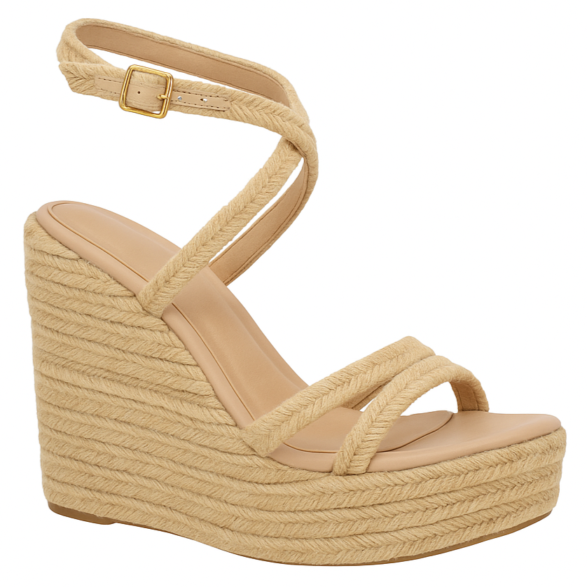 Sandália Anabela Cancún de Corda 11cm