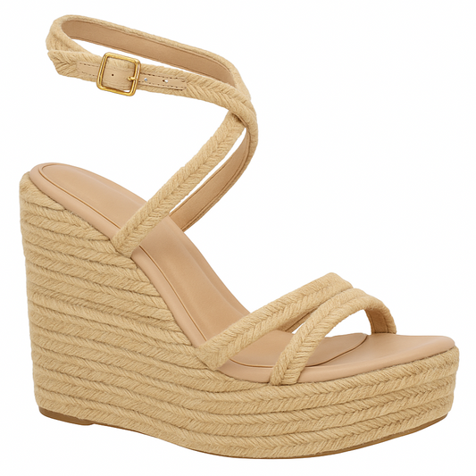 Sandália Anabela Cancún de Corda 11cm