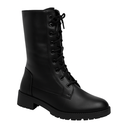 Coturno Katia Salto Baixo Cano Longo