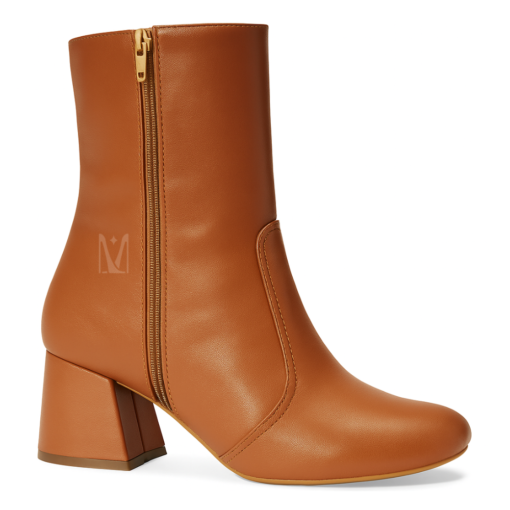 Bota Chelsea Amanda Cano Curto Salto Bloco