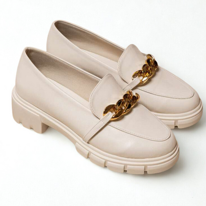 Mocassim Eliz Salto Baixo Tratorado