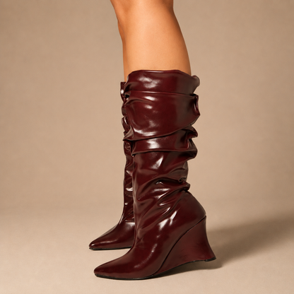 Bota Slouch Salto Cunha